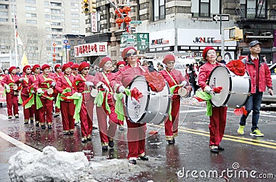Chinese Drum Band Editorial Stock Photo