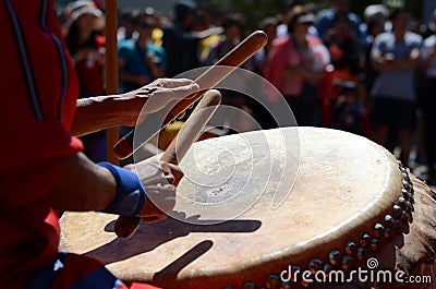 Chinese Drums Stock Photo