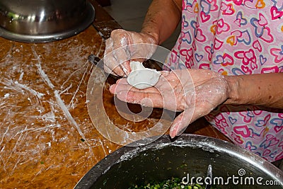 Chinese dumplings home made Stock Photo