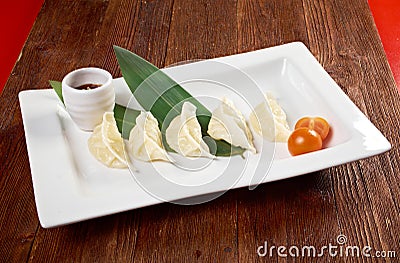 Chinese dumplings Jiaozi Stock Photo