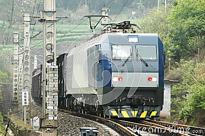 Chinese electric train Stock Photo