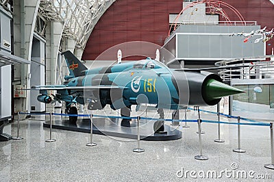 Chinese F-7III Jet Fighter Editorial Stock Photo