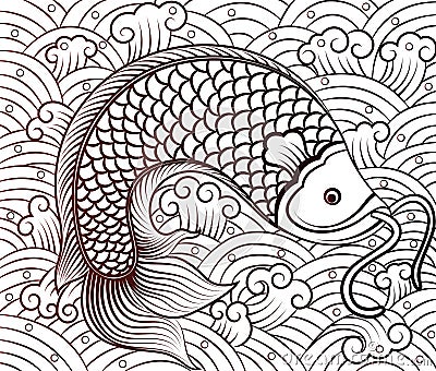 Chinese fish Vector Illustration