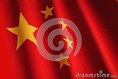 Chinese flag Stock Photo