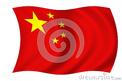 Chinese flag Stock Photo