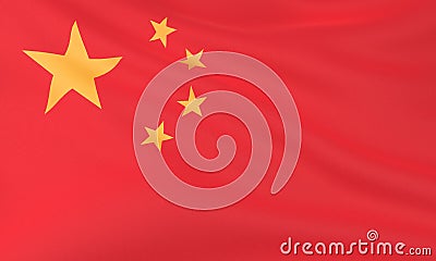 Chinese Flag Stock Photo