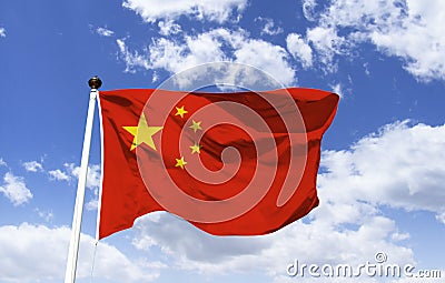 Chinese flag, the largest symbolizes the PCC Stock Photo