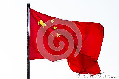 The Chinese flag Stock Photo