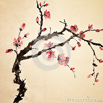 Chinese flower Stock Photo