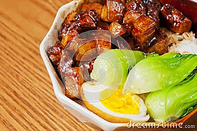 Chinese food--Braise in soy sauce meat Stock Photo