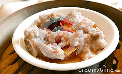 Chinese food dim sum Steamed pork ribs Stock Photo