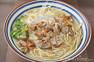 Chinese food ox intestines noodles snack Stock Photo