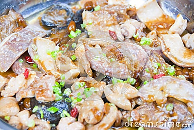 Chinese food, steamed pork offal Stock Photo