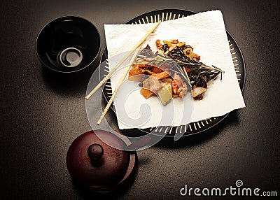 Chinese food - Szechuan chicken Stock Photo