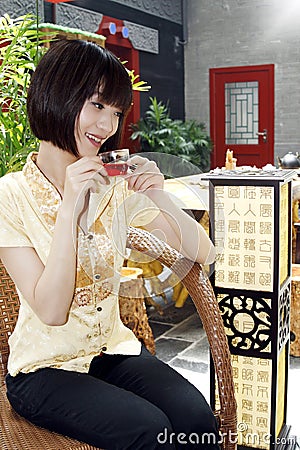 A Chinese girl Stock Photo