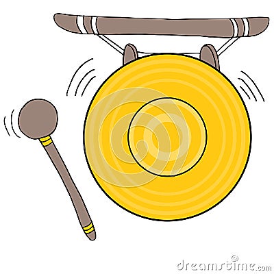 Chinese Gong Vector Illustration