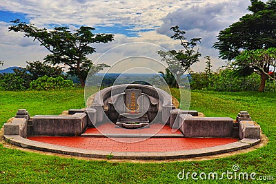 A Chinese grave in Bukit Cina Stock Photo