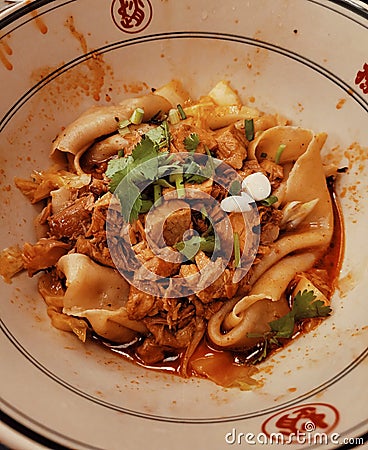 Chinese hainanese nooddle, chinese street food, China Stock Photo