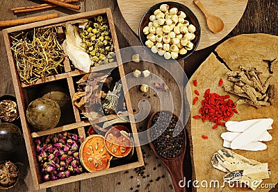 Chinese herbal medicine Stock Photo