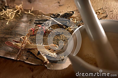 Chinese herbs Stock Photo