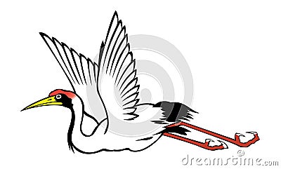 Chinese heron painting Stock Photo