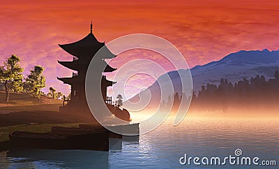 Chinese house Stock Photo