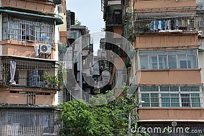 Chinese housing project in Guangzhou, China. Editorial Stock Photo