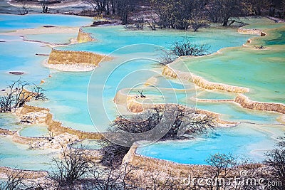 Chinese huanglong scenic area Stock Photo
