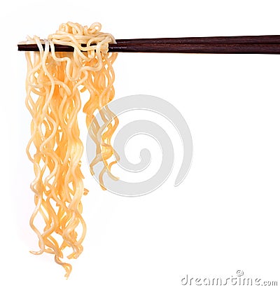 Chinese instant noodle and chopstick Stock Photo