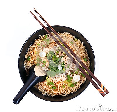 Chinese instant noodle with minced pork Stock Photo