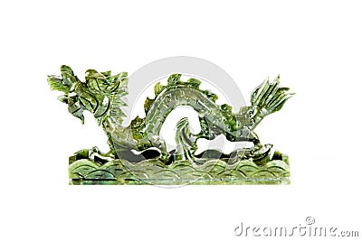 Chinese jade dragon Stock Photo