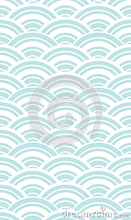 Chinese and Japanese wave seamless wallpaper Vector Illustration