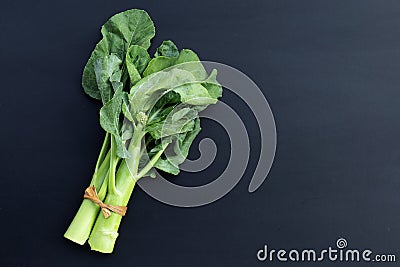 Chinese kale or Kailaan or Hong Kong kale Stock Photo