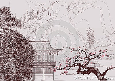 Chinese landscape Vector Illustration