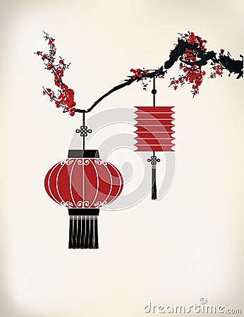 Chinese Lantern Vector Illustration