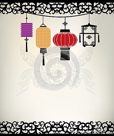 Chinese Lantern Vector Illustration