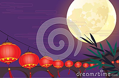 Chinese lantern festival vector design Vector Illustration