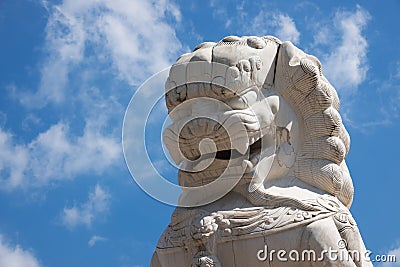 Chinese Lion marble Stock Photo