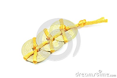 Chinese Lucky Coin Charm Stock Photo