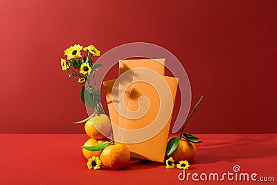 The Chinese lunar calendar is used to determine the Chinese New Year Stock Photo