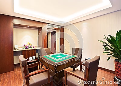 Chinese Mah-jong room Stock Photo
