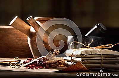 Chinese Medicine Prescription Stock Photo