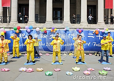 Chinese Meditation - Falun Gong Editorial Stock Photo