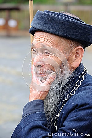 An chinese miaos old man Editorial Stock Photo