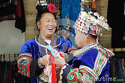 chinese miaos old woman Editorial Stock Photo