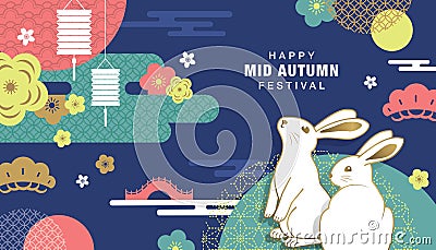 Happy Mid Autumn Festival Vector Illustration