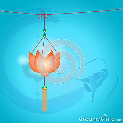 Chinese Mid Autumn Festival or Lantern Festival Vector Illustration