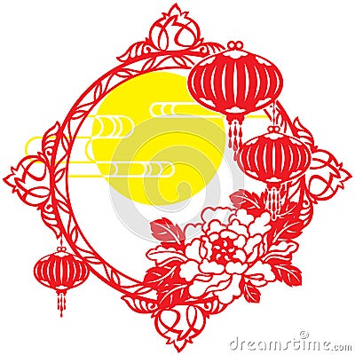 Chinese Mid Autumn festival and New year design Stock Photo