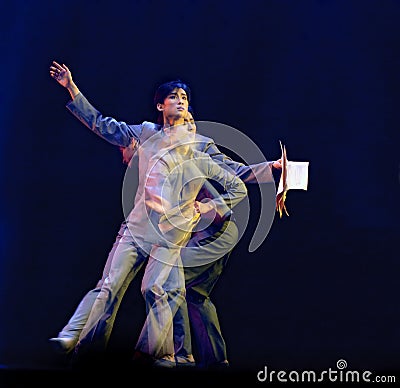 Chinese modern solo dance : Poem of long river Editorial Stock Photo