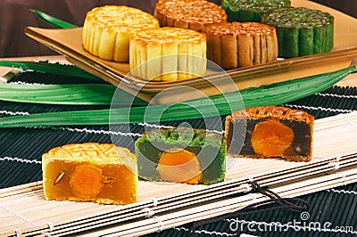 Chinese moon cake Stock Photo